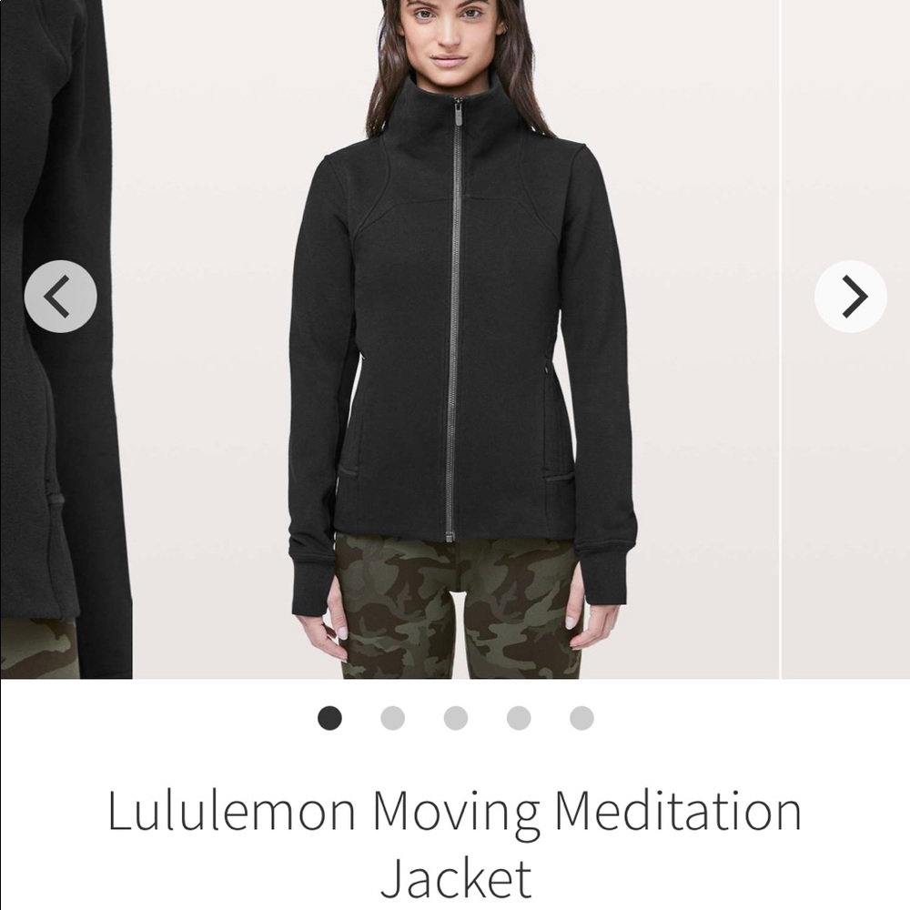 lululemon moving mediation fleece lined jacket